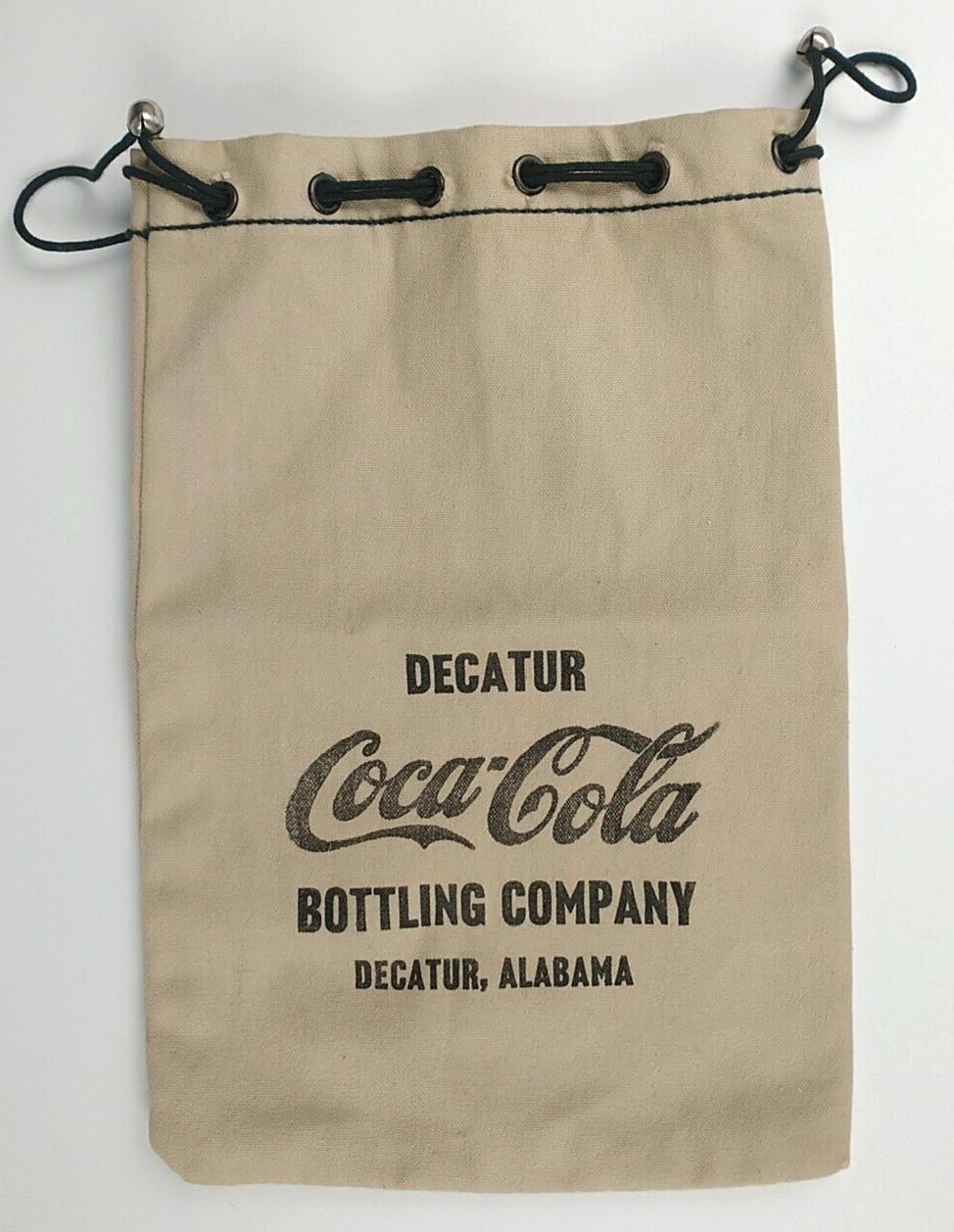 Decatur Alabama Vintage Coca Cola Bottling Co. Drawstring Canvas Coin