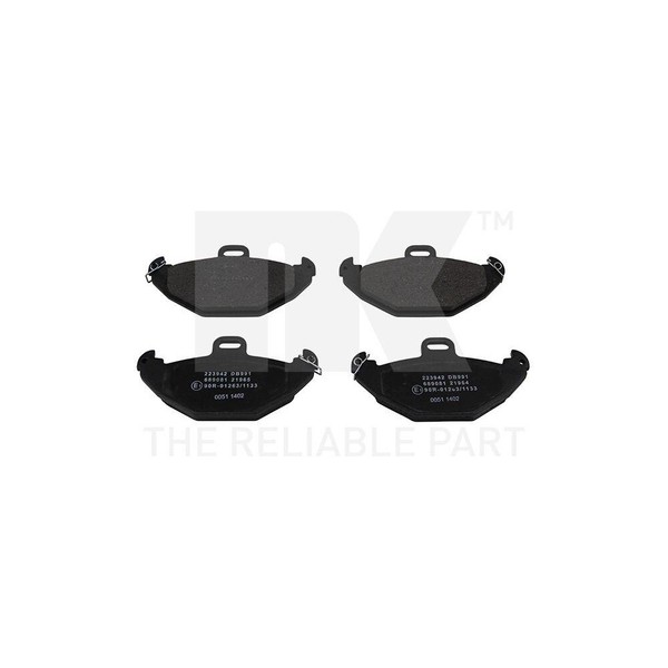 Bremsbelagsatz, Scheibenbremse NK 223942 FüR Renault, Hinterachse-image