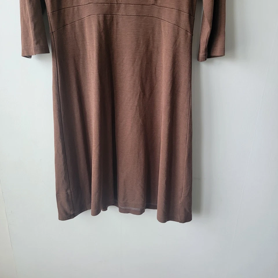 Horny toad womens 3/4 sleeve Tomboy dress size M brown Scoop Athleisure Outdoor — 第 4/4 张图片