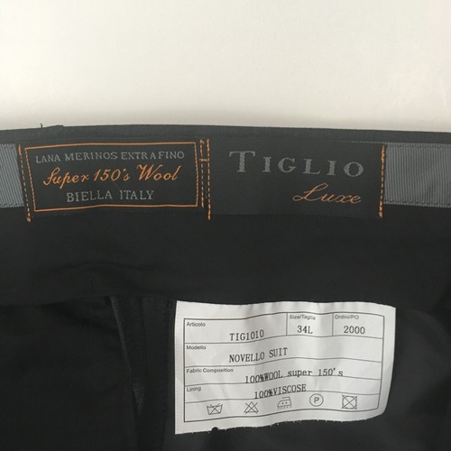 tiglio 40L 2 piece mens suit solid gray new super 150s wool italy jacket ea0272 - Picture 11 of 12