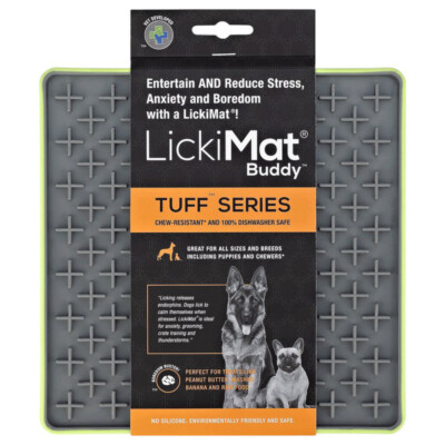 LickiMat Buddy Tuff green, Anti-Schling-Matte für Hunde, NEU
