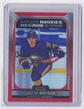 2021-22 OPC PLATINUM MARQUEE ROOKIES RED PRISM 17/199 JACOB BRYSON #221 SABERS