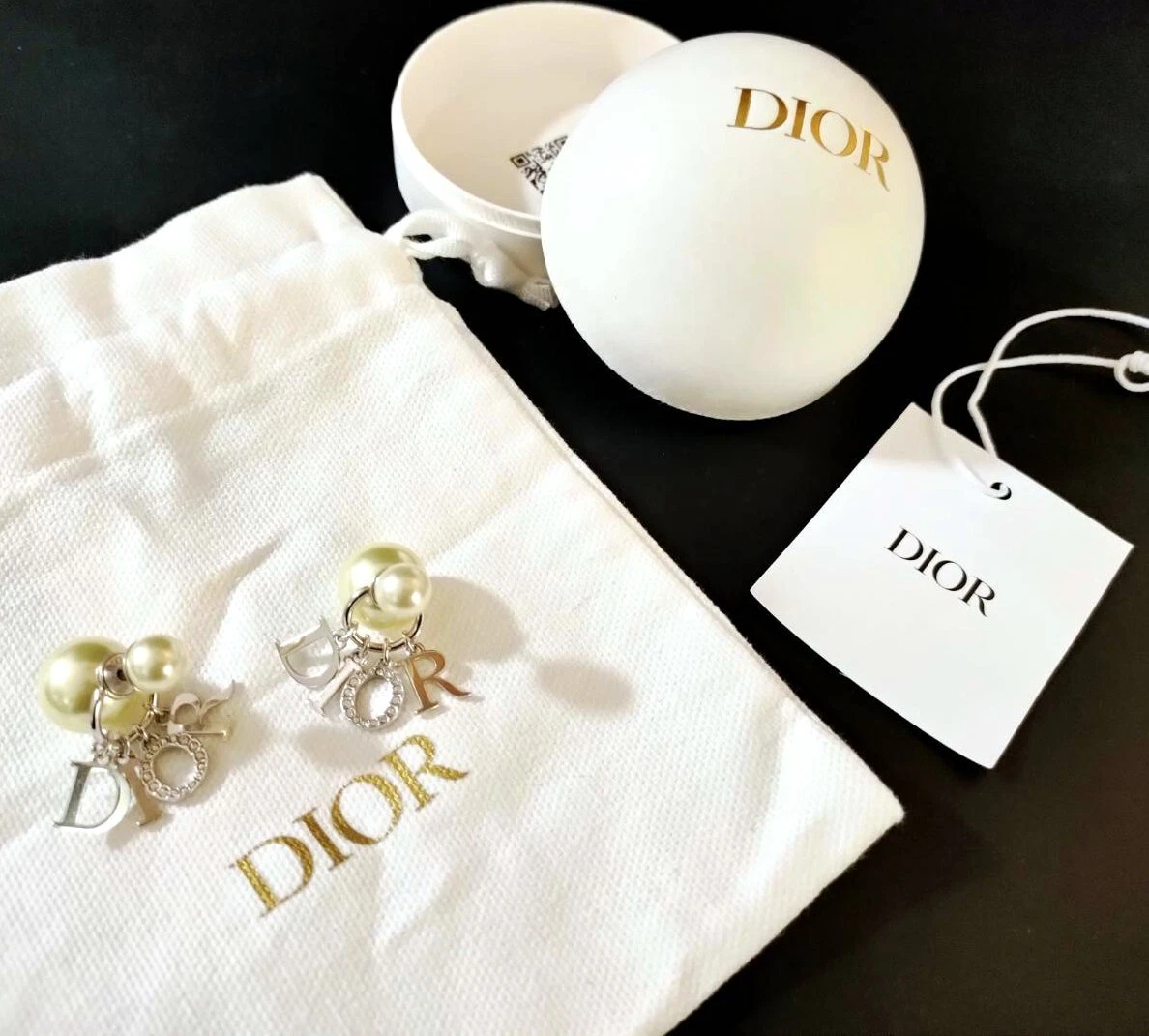 Boucles d'oreilles Dior Tribalesl piercing bijoux GP x strass x imitation perle