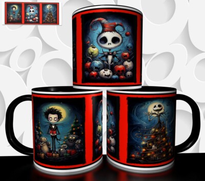 Mug Tasse à Café Jack Skellington Style Gothique Tim Burton - 325 Ml Blanc
