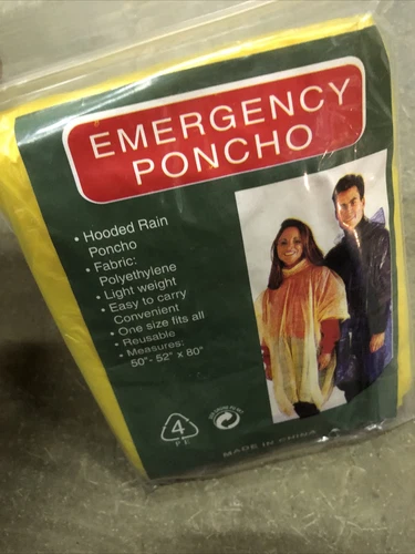Unisex Raincoat Adult Emergency Rain Coat Poncho Hiking Camping Jacket FREE SHIP