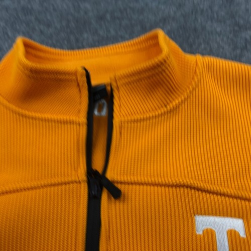 Tennessee Volunteers Pullover Mens Large Orange 1/4 Zip Fleece Knit Mesh Jacket - Picture 6 of 13