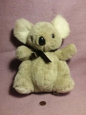 Vintage 10" Daekor TAN POT BELLY KOALA BEAR plush stuffed animal 1979