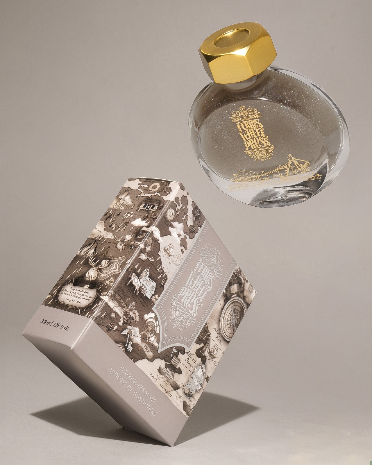 Ferris Wheel Press Wayfinders Slate 38ml Fountain Pen Ink