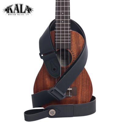 Kala STP-ECOBLK 1.6'' Eco Premium Vegan Faux Leather Black Ukulele Strap
