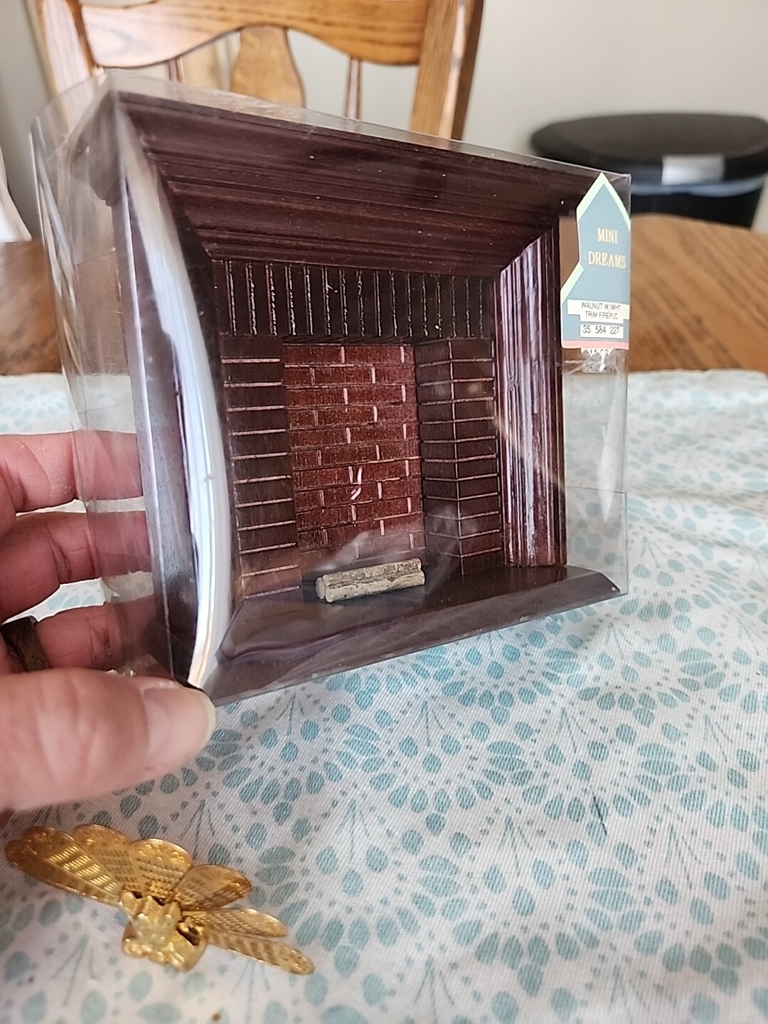 Vintage Lot Mini Dreams Dollhouse Doll House Furniture Fireplace