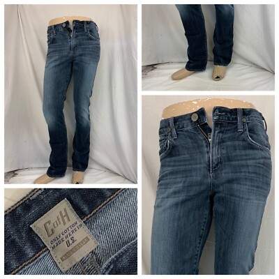 Citizens Of Humanity Jeans Sz 30 Dark Cotton Sid Straight Mint YGI P1-181