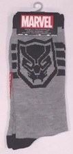 Marvel Comics The Black Panther Gray Black Dress Crew Socks