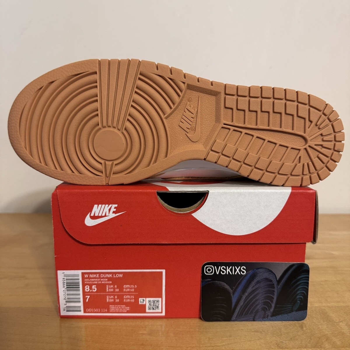 Nike Dunk Low Harvest Moon White Women's Size 8.5 Men's Size 7 New