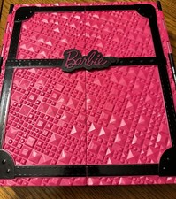 Barbie Doll Fashion Wardrobe Carrying Case Mattel, 2011. Hot Pink  Black