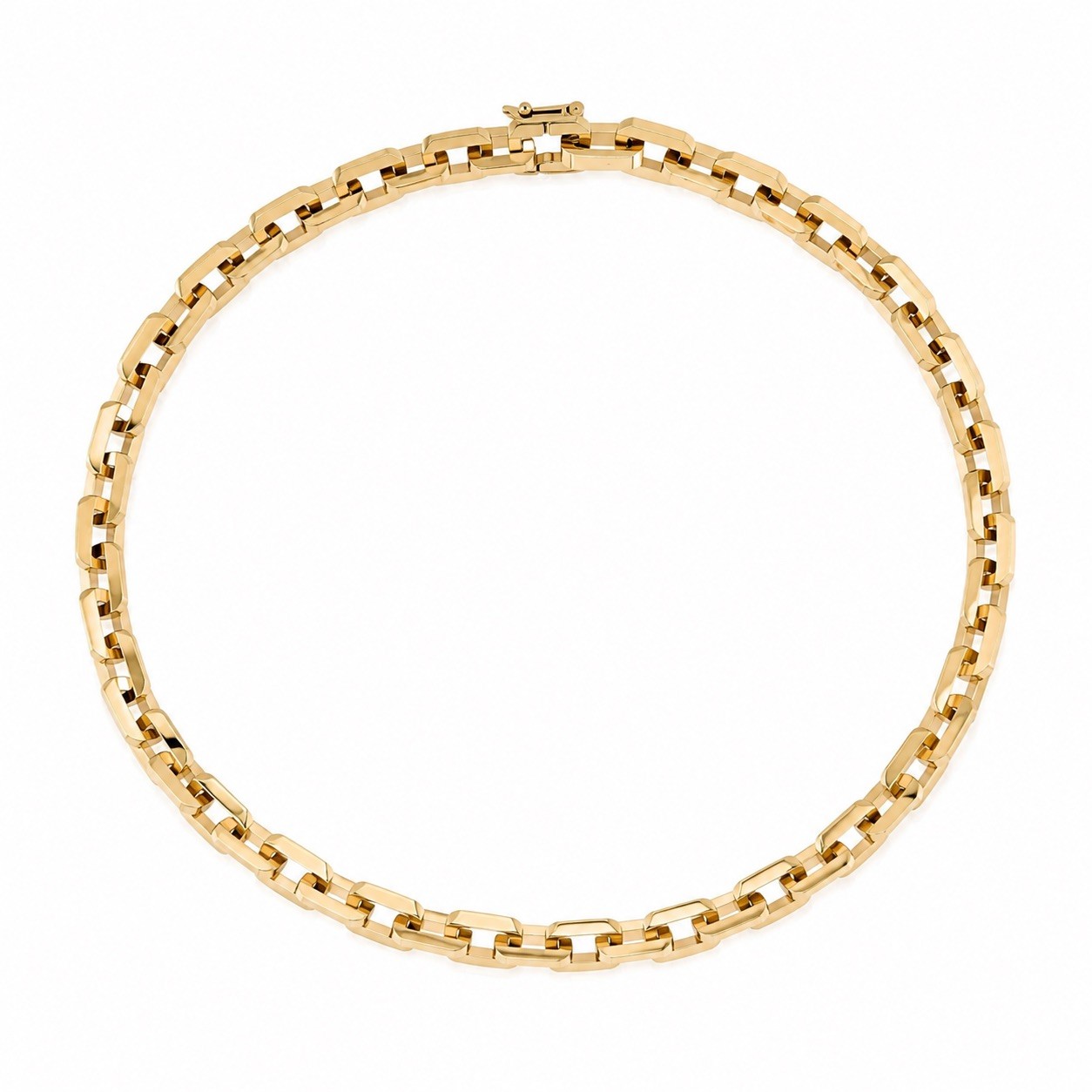 Eddie Borgo Supra Link Necklace 17.5” 12K Gold Plated Gold Chain NWT Designer