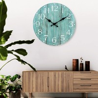 Vintage Retro Wall Clocks10 Inch Wooden Wall Clocks for Living Room Bedroom