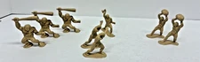 Vintage Set of 8 Molded Plastic 2" CAVEMEN Figures Marx or Tim Mee?