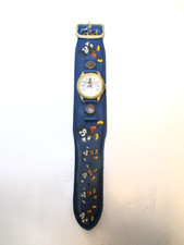 Vtg Bradley Minnie Mouse Wristwatch Mickey Mouse Band Works Swiss Made
