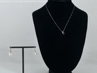 925 Sterling Silver Faux Pearl & Pearl Jewelry w/ Earrings, Necklace 3.64g — photo 3