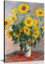 Bouquet Of Sunflowers 2.0 Framed Canvas Print, Pictures for Home Walls Decor
