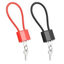2 Pcs Padlock with Key Cable Locks with Keys 33mm Heavy Duty Outdoor Keyed Pa...