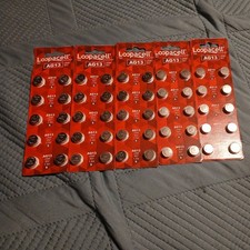 lot of 5-LOOPACELL 10 Pack AG13 LR44 357 Button Cell Battery BRAND NEW