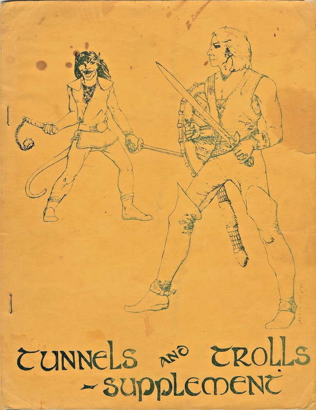 Rare Orange Cover Tunnels and Trolls Game Supplement 1975 Flying Buffalo Nice