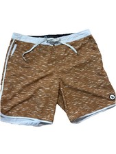 Vuori Mens Cruise Board Shorts Size 34 Caramel Slub Swim Trunks