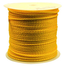 1/4" x 1000 Ft Hollow Braided Rope Polypropylene Yellow Utility Cord Free Shippi