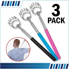 3pcs Bear Claw Telescopic Metal Extendable Back Scratcher Back Massager Gift