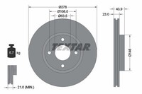2X Textar Bremsscheibe 92252403 FüR Ford