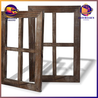 Wanddekoration Vintage Holzfensterrahmen 2 StüCk 40X28 Cm FüR Zuhause Brau