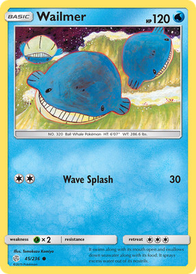 Wailmer 45/236 C C Cosmic Eclipse Pokemon LP