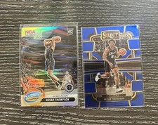 2023-24 Hoops Ausar Thompson Attack the Rack Silver Prizm + Select Blue RC