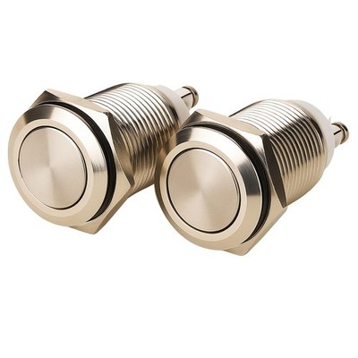 Gebildet 2pcs 16mm Latching Push Button Switch,12V/24V/125V/250V/5A Self-lock...