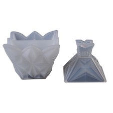 Lozenge Silicone Jewelry Earring Storage Box Mold DIY Resin Casting Mould Craft