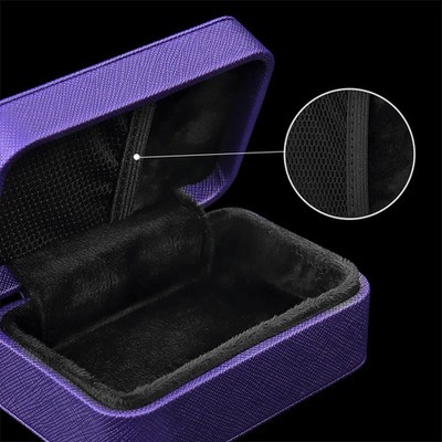 TWISTURA Lingxi Earphone Case PU Leather IEM Earphone Box Case Purple Magnetic