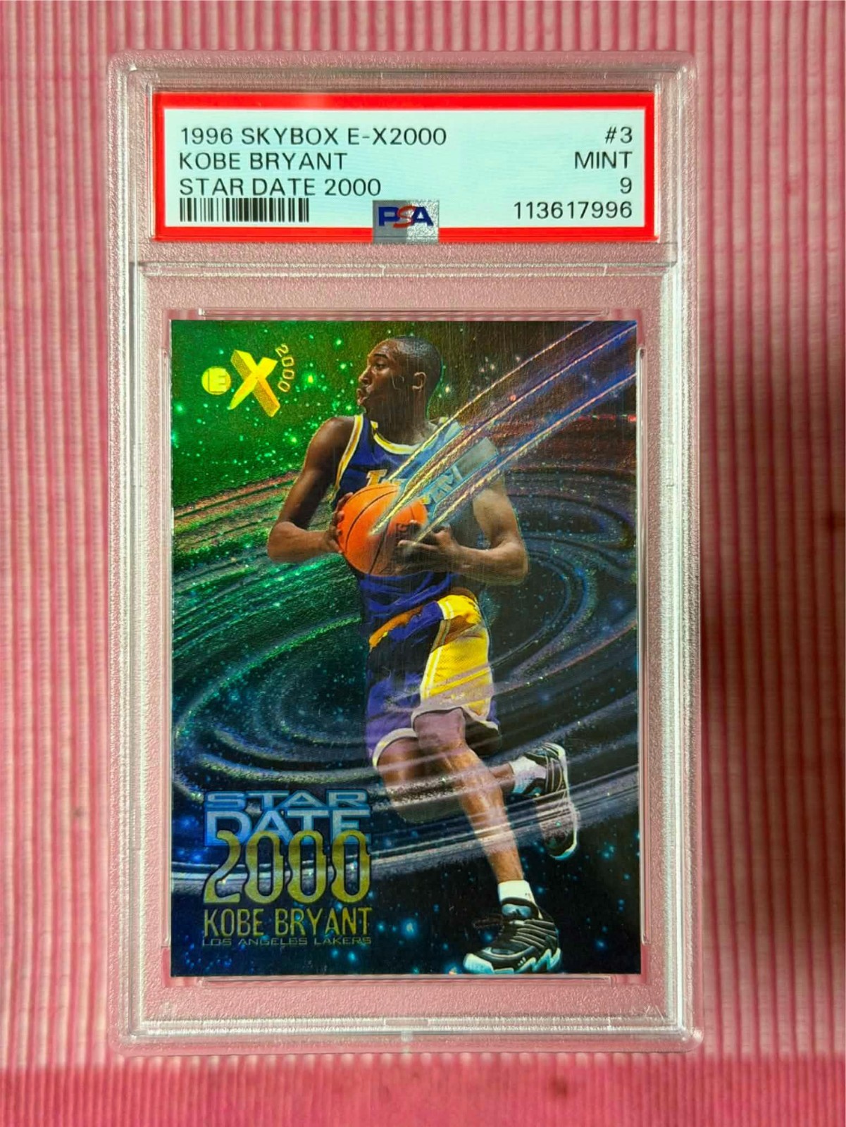 Kobe Bryant 1996 Skybox E-X2000 #3 Star Date 2000 Price Guide