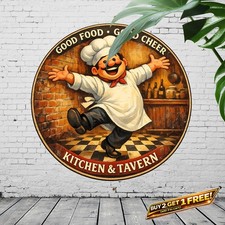 Chihuahua Security Warning Round Metal Sign 8x8 Guard Dog Notice