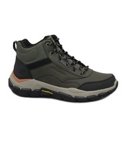 SKECHERS 205587 SANTORO olive verde scarponcini uomo lacci memory foam