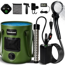 Portable Camping Shower 6.6 Gallons Foldable Bucket, 6000mAh Shower Pump,...