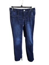 Maurices m.jeans Everflex SZ 6 slim boot mid rise blue jeans dark wash Fc 