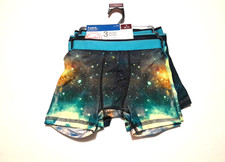 Wonder Nation Boys Boxer Briefs Size 6/7 3 Pair Galaxy Print Underwear NWT