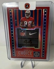 2022 Jerry Rice Panini Encased Choice Materials #CHM-12 Laundry Tag Nike Logo/9