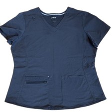 Scrubstar Shirt Women's Charcoal V-Neck Short Sleeve Scrub Top L