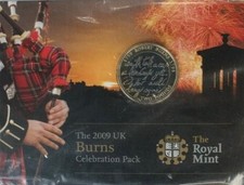 2009 ROBERT BURNS TYPE 1 CELEBRATION PACK £2 COIN