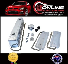 Chrome Rocker Cover + Side Plates + Breather Cap Kit Holden 6Cyl 161 179 186 202