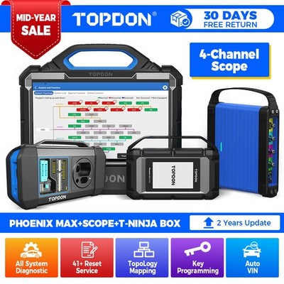 TOPDON Phoenix Max Car Scanner Scope T-Ninja Box Kit IMMO ECU Programming Tool