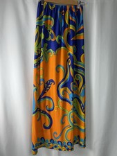 Vintage Sea Fashions of California Beach Maxi Skirt w/ slit in back Made in USA