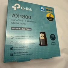 TP-Link AX1800 Nano Wi-Fi 6 Wireless USB Adapter Black Archer TX20U Dual Band